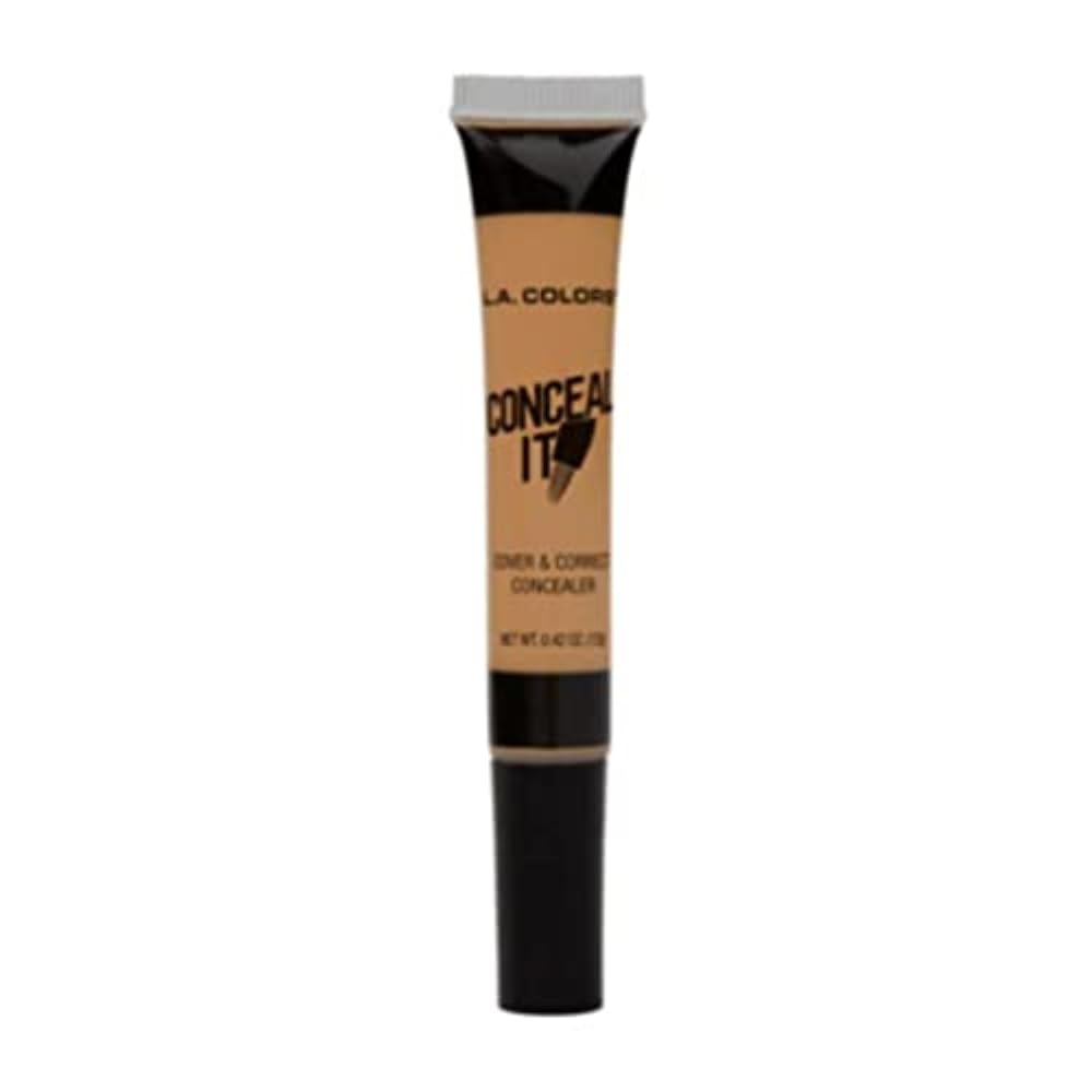 Conceal It Concealer de L.A. COLORS con aplicador de brocha para cobertura modulable y acabado natural