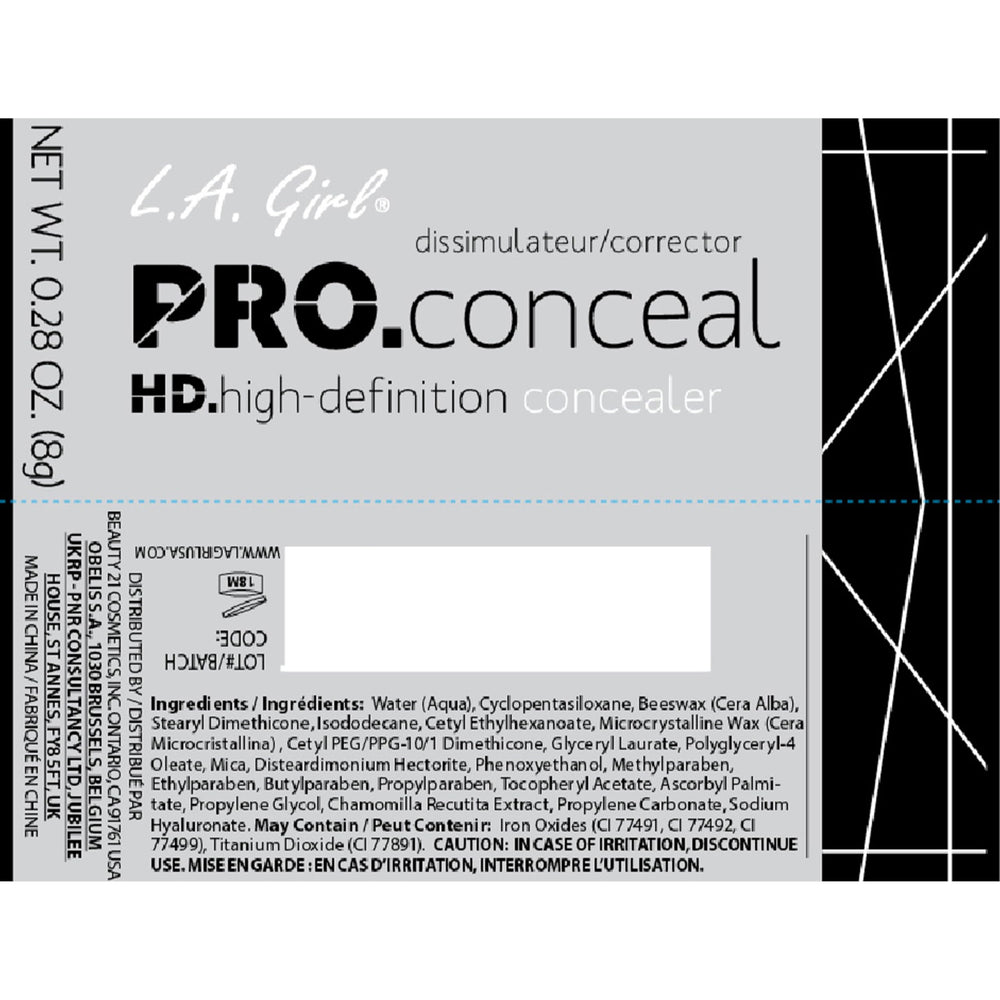 L.A. Girl Pro Conceal HD textura cremosa para cubrir imperfecciones visibles