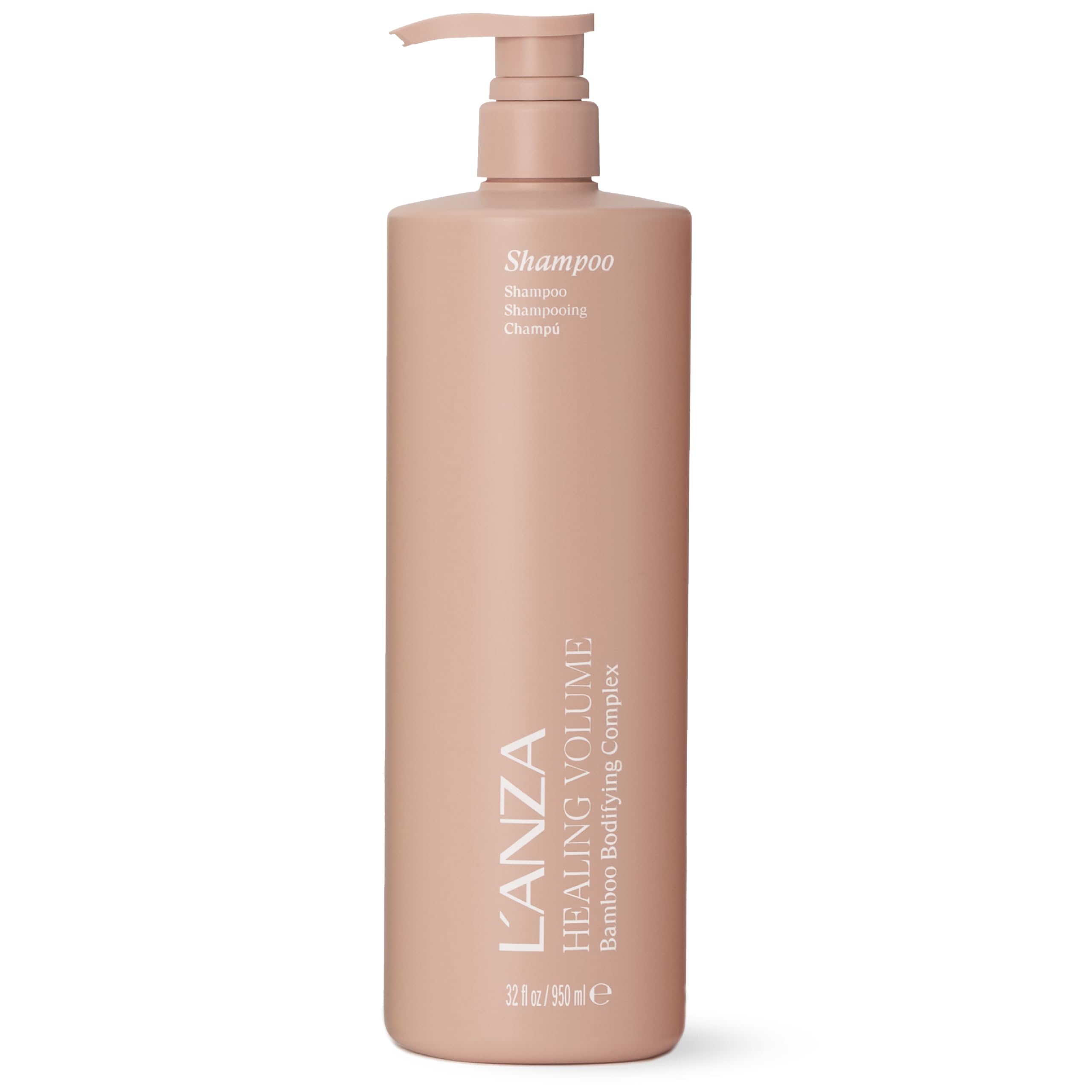 L’ANZA Healing Volume champú engrosador botella aporta cuerpo y brillo.