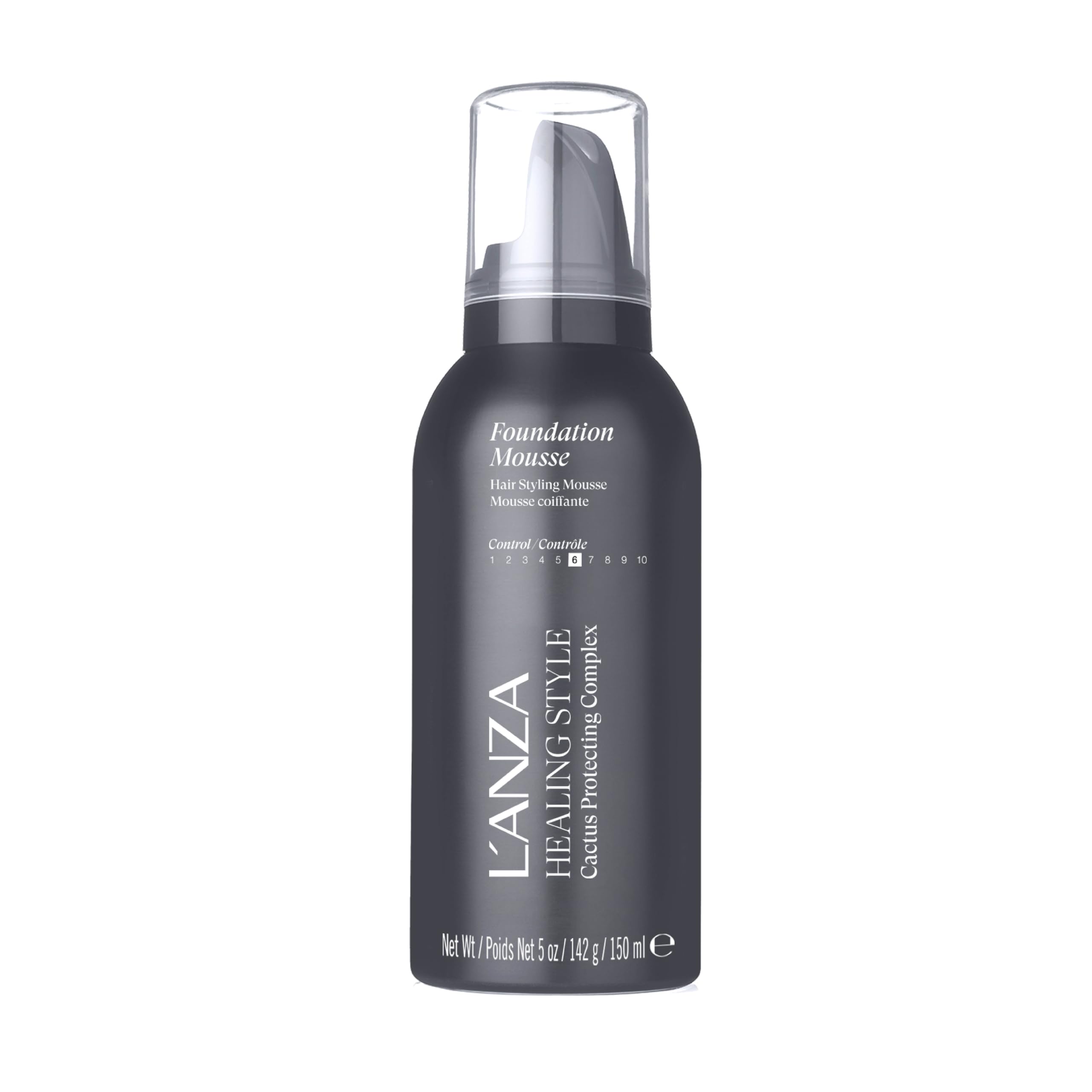 L’ANZA Healing Style Foundation Mousse en bote, control medio para peinar