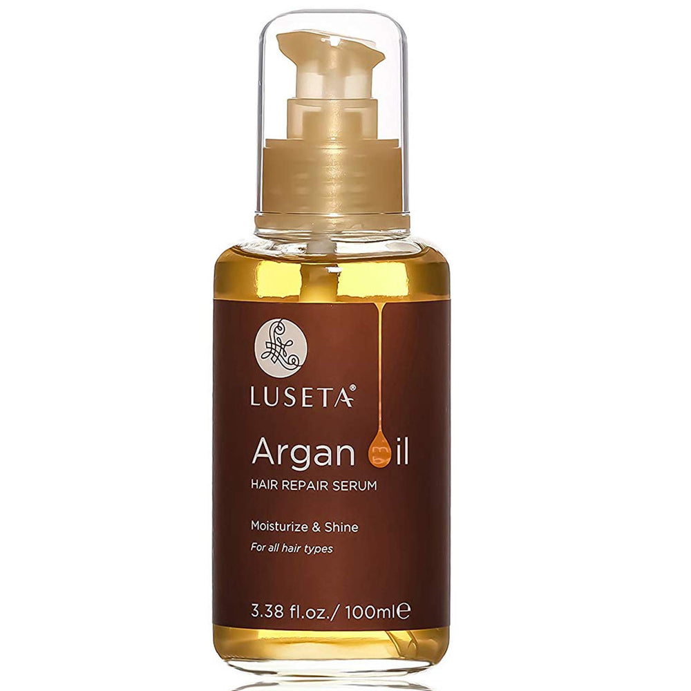 L LUSETA Aceite de Argán, botella: brillo suave y reparación profunda para el cabello.