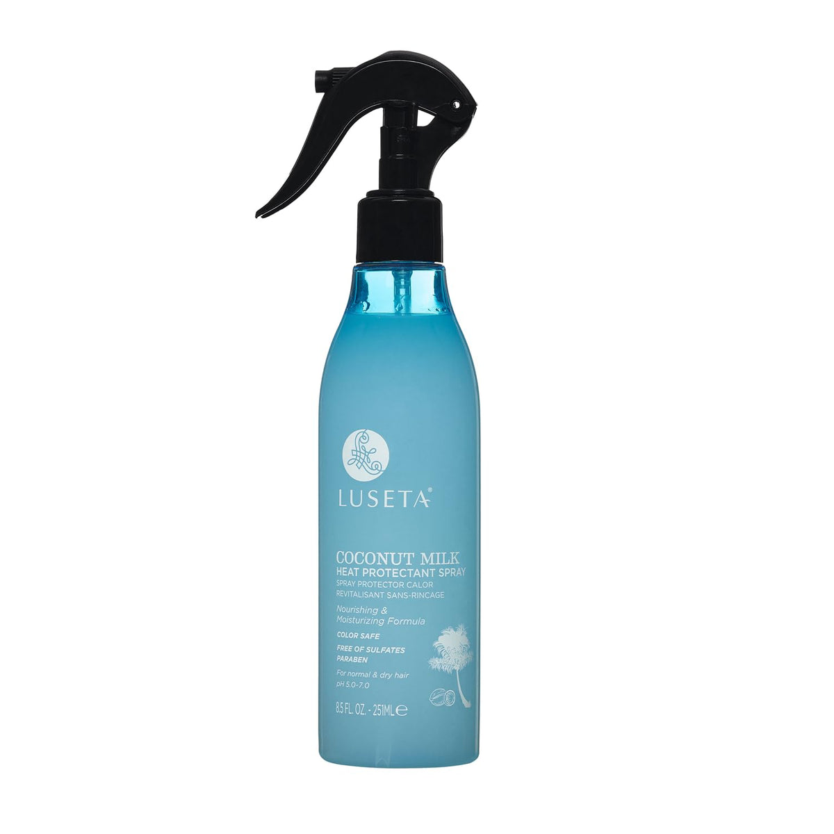 L LUSETA Leche de Coco spray proteccion calor en envase para peinado suave