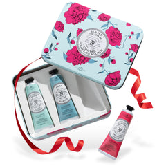 La Chatelaine crema manos karité 20% en lata de viaje, hidratación suave.