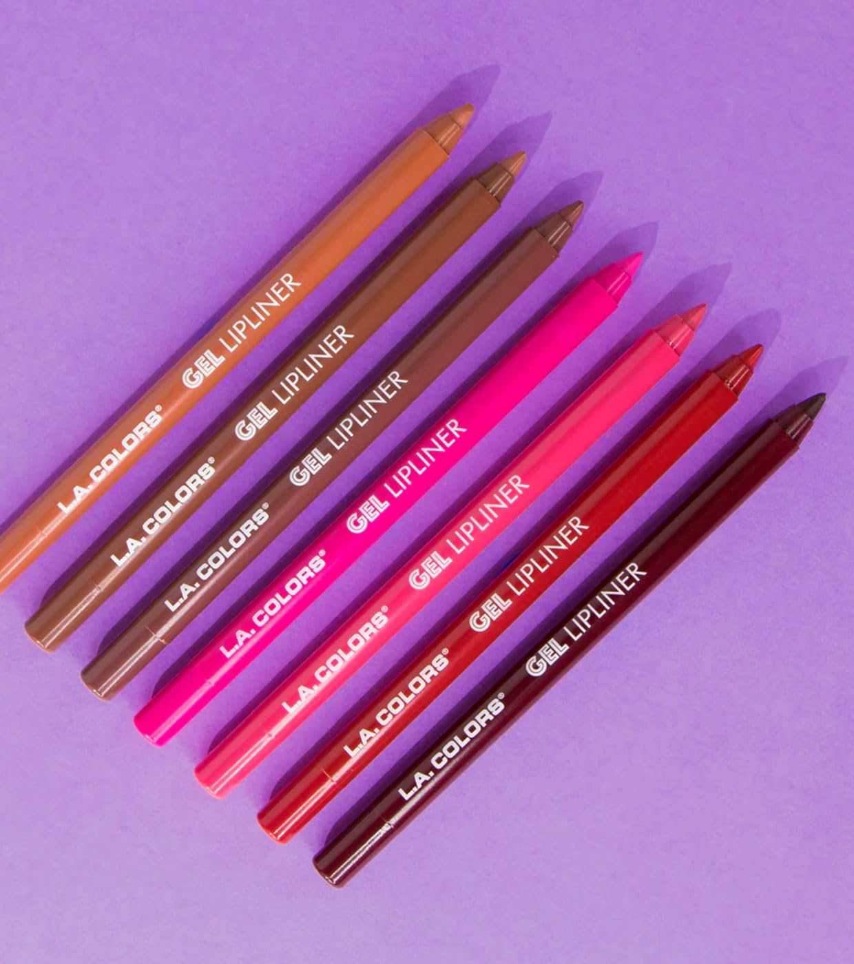 L.A. COLORS Gel Lipliner Café CP676, pigmentación alta para color intenso