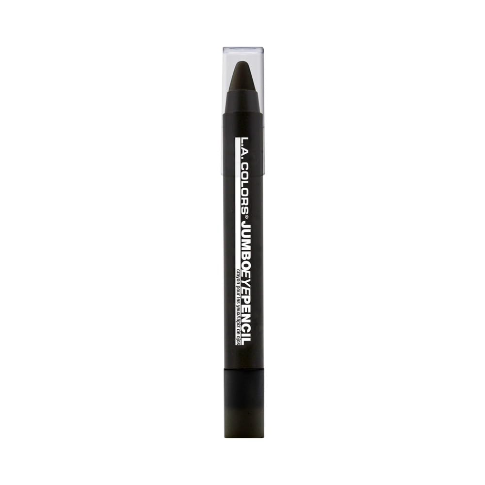 L.A. COLORS jumbo lapiz CP424 en uso para delineado suave y duradero.