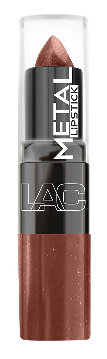 L.A. COLORS Labial Metálico Café Francés, aplicación en labios para color intenso y cómodo.
