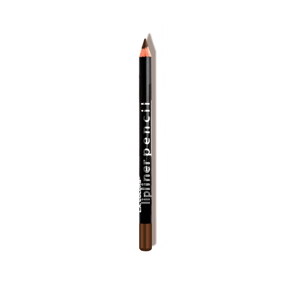 Perfilador de labios L.A. COLORS en marrón oscuro para definición duradera.