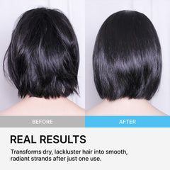 LA'DOR envase resalta ingredientes clave para fortalecer la cutícula capilar.