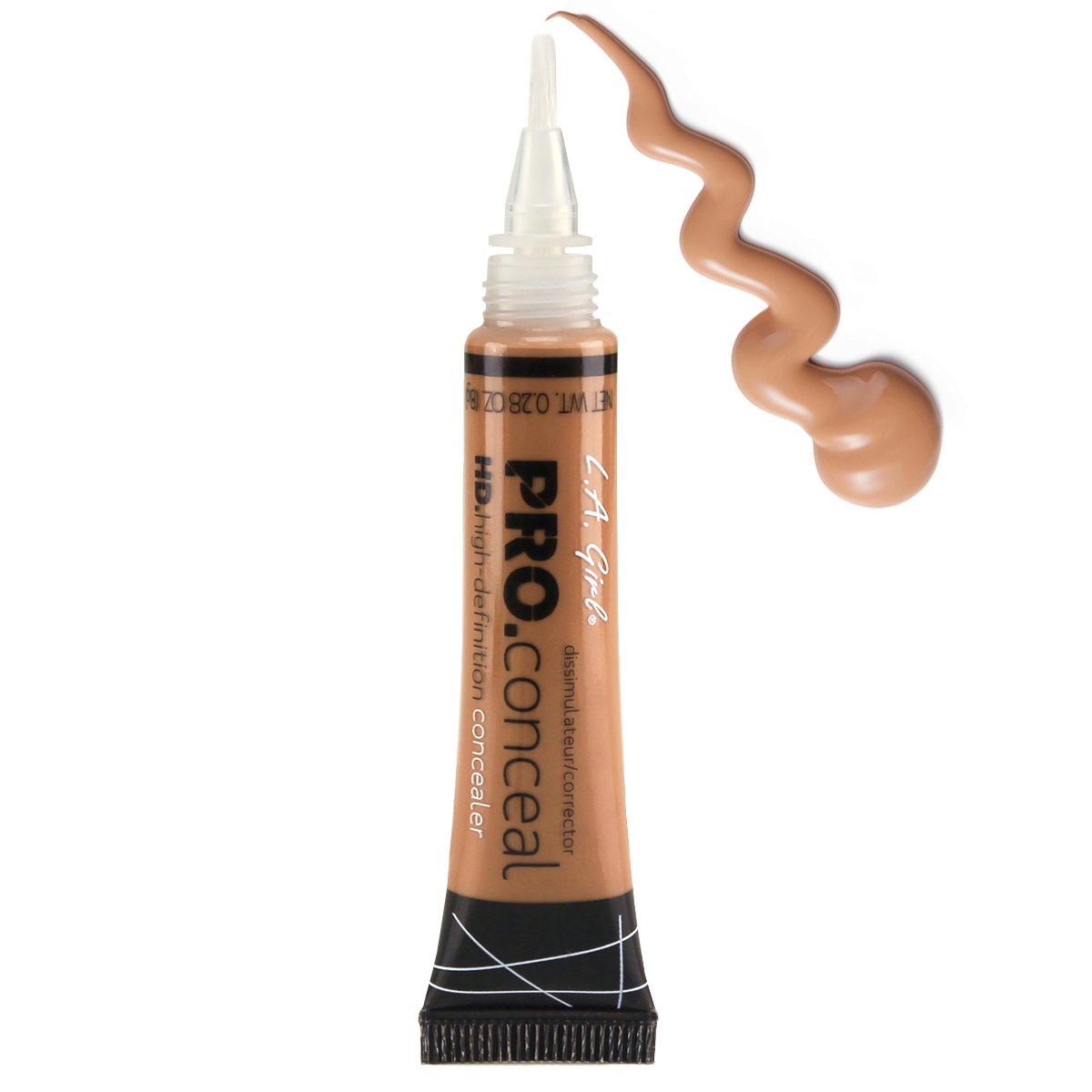 L.A. Girl HD Pro Conceal Toffee en la piel, acabado uniforme y natural.