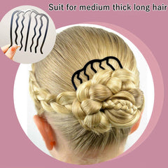La Jolie Jasmin conjunto de seis prendedores para cabello, negro y duradero.