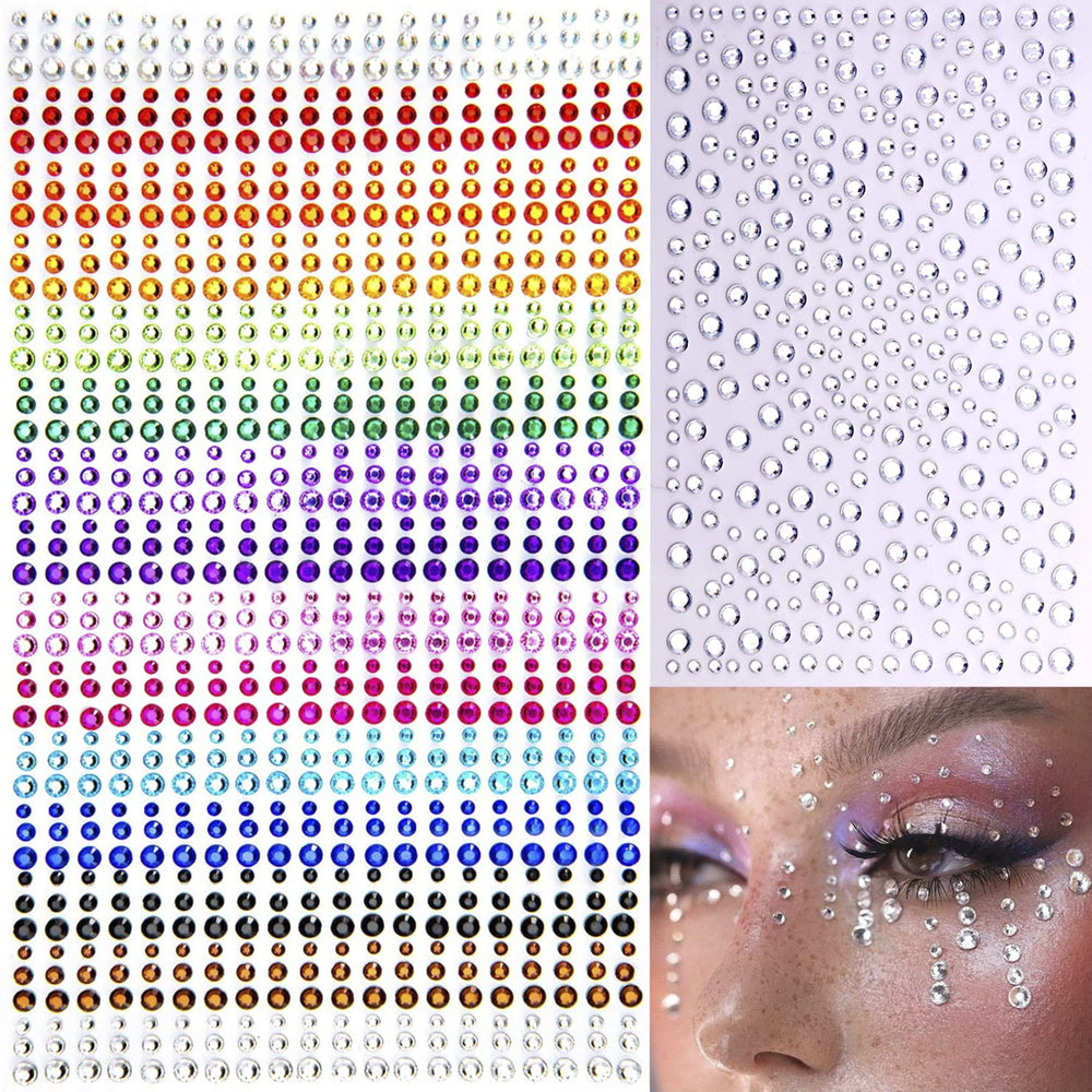 La Jolie Jasmin piedras faciales arcoiris 3mm para realzar ojos y brillos.