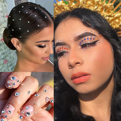 La Jolie Jasmin piedras faciales arcoiris 6mm para apariencias más impactantes.