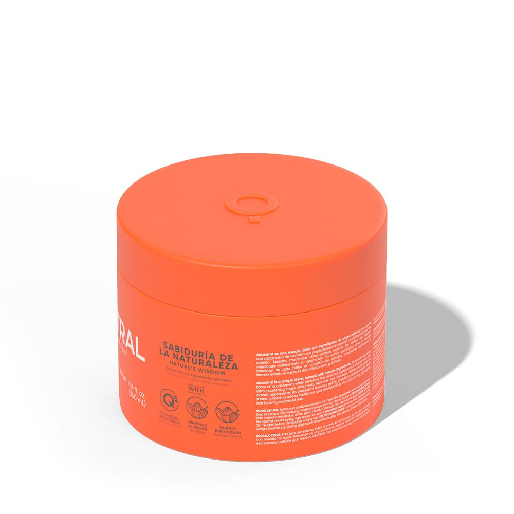 La Pocion Ancestral Mascarilla capilar aporta brillo y suavidad para cabello dañado.