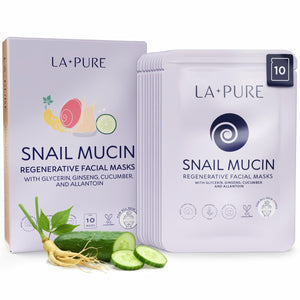 LA PURE mascarilla de caracol con hidratación profunda para piel suave.