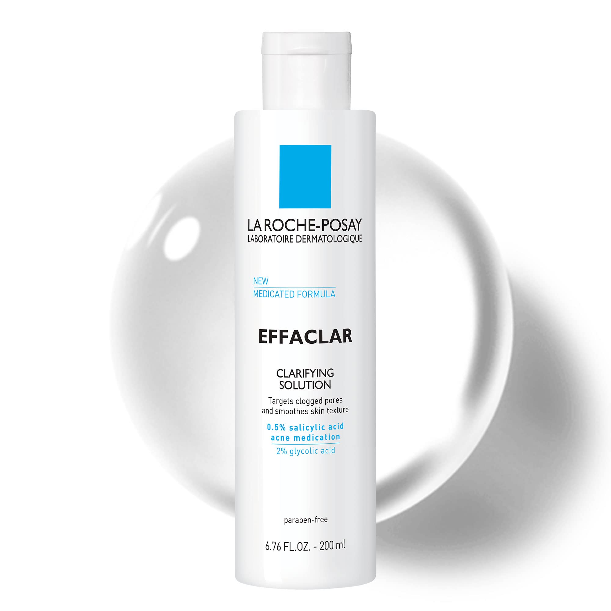 La Roche-Posay Effaclar Solution, bote vertido: exfoliación suave para poros.