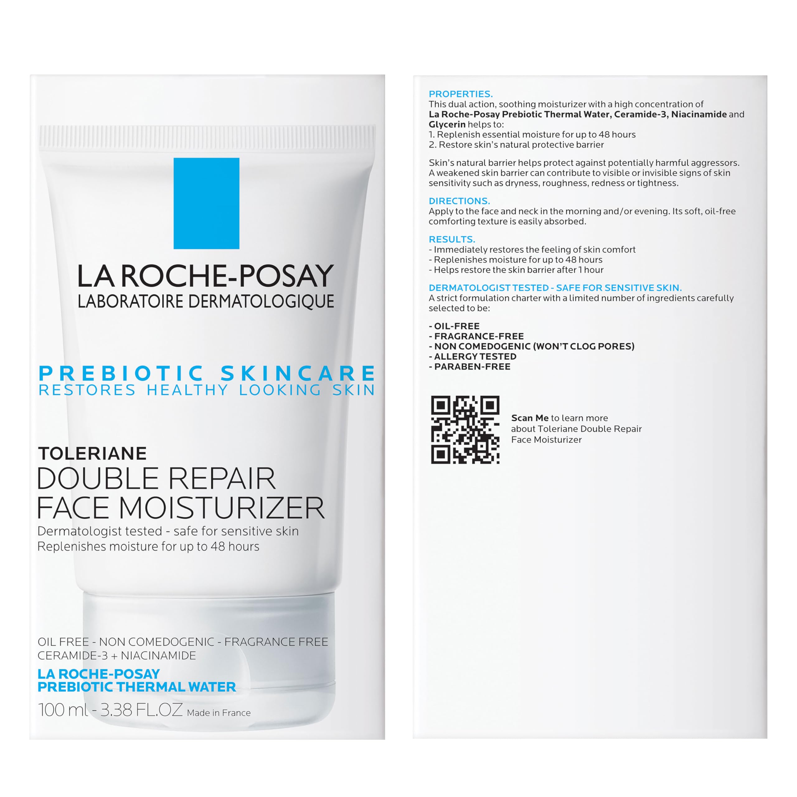 La Roche-Posay Hidratante diario: apta para todo tipo de piel sin fragancia.