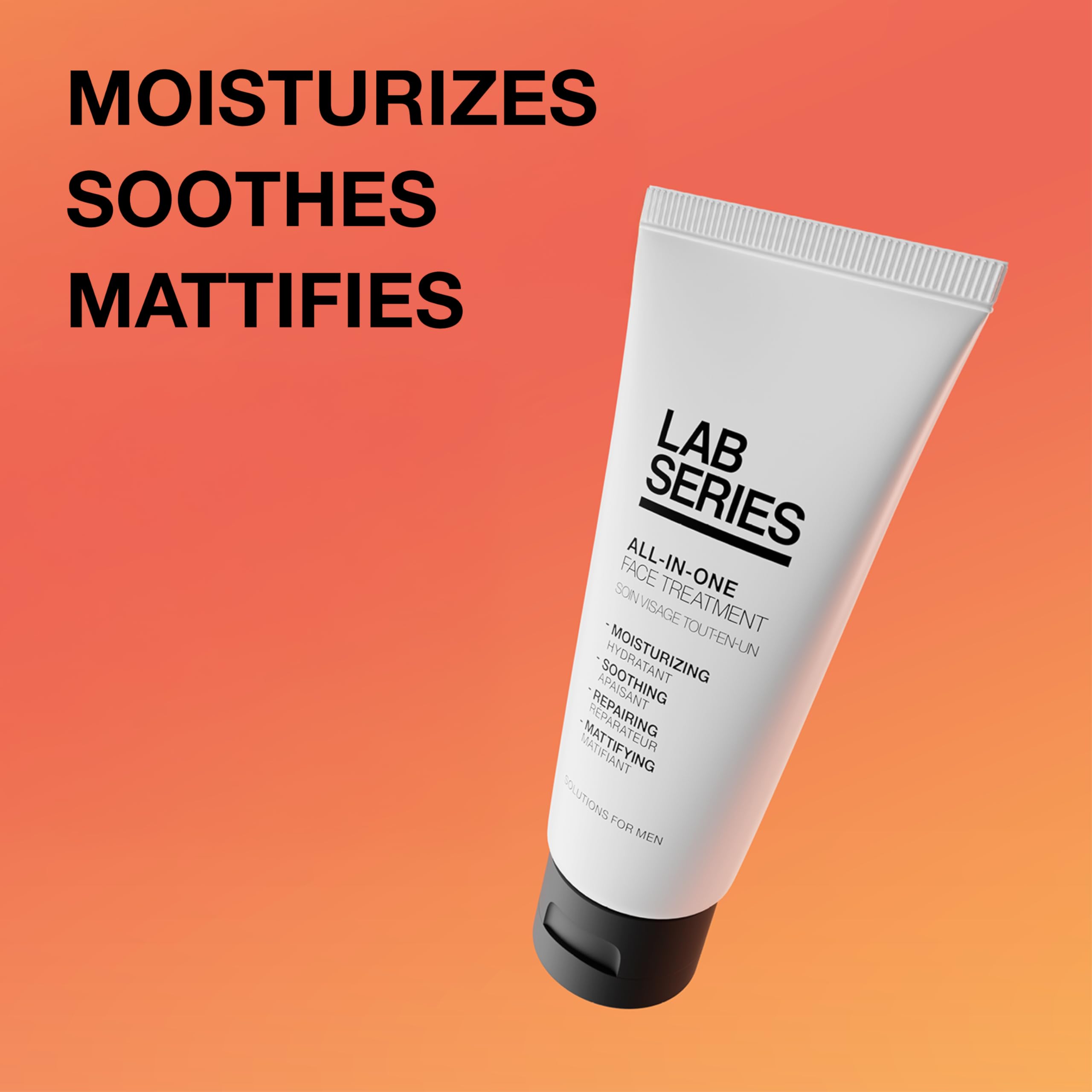 Lab Series Tratamiento Facial Todo-en-Uno, textura suave que hidrata sin grasa.