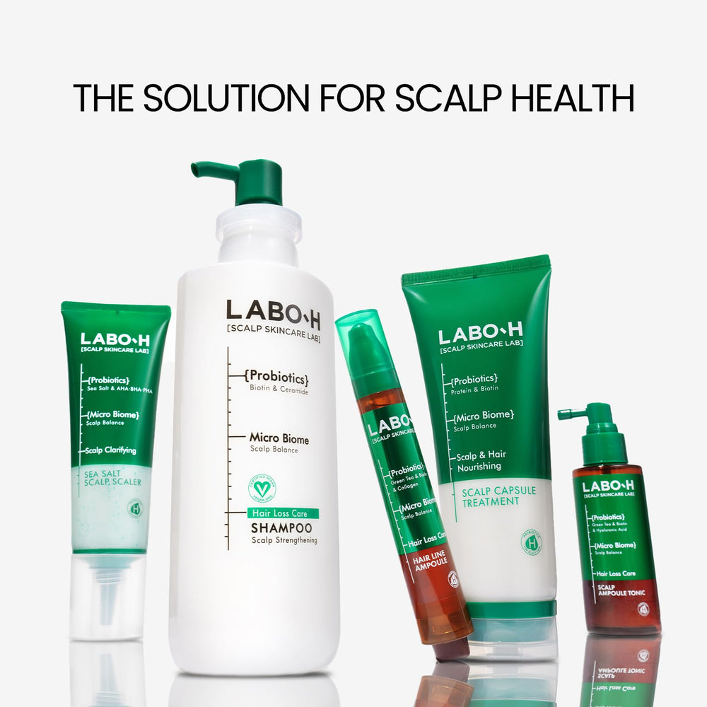 LABO-H exfoliante capilar: uso pre-lavado para cabello limpio.