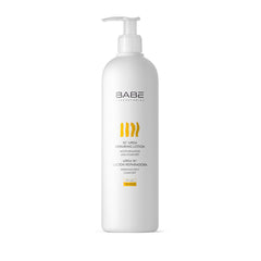 Babe Laboratorios loción urea diez por ciento frente de la botella, hidratación rápida.