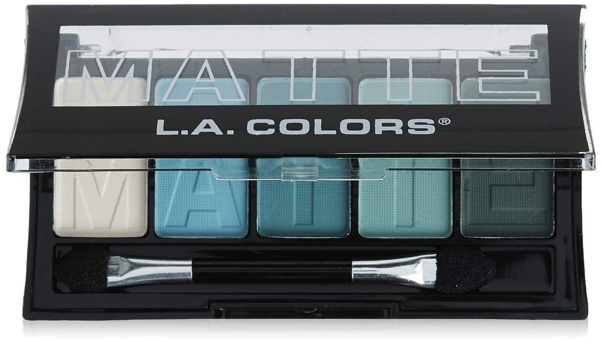 L.A. COLORS Paleta Teal Argyle: sombras mate con pigmentos intensos para todo el día.