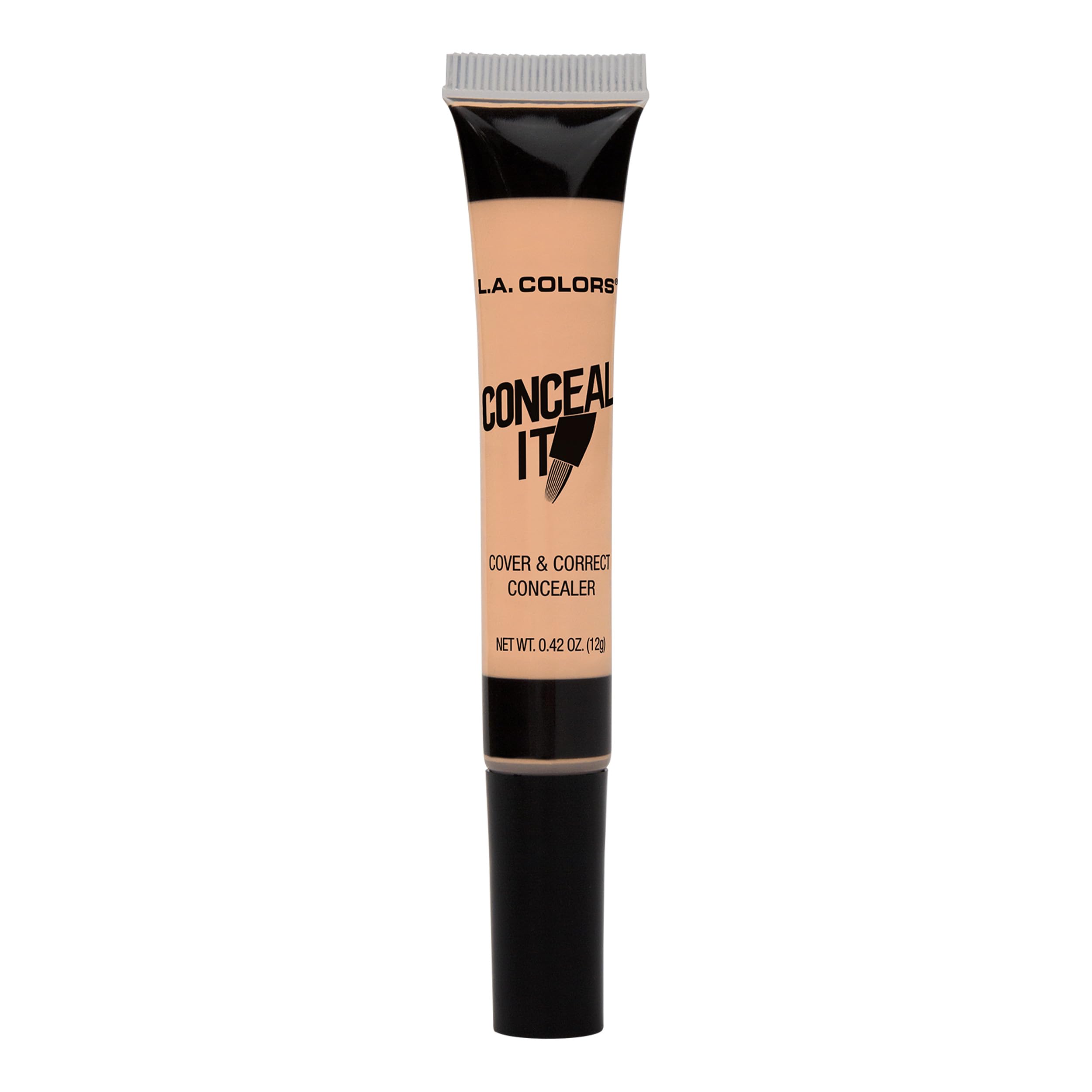L.A. COLORS Conceal It Concealer en marfil CC575 para aplicación con brocha y acabado natural