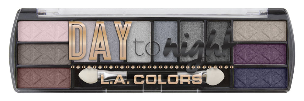 Sombras Day to Night de L.A. COLORS en primer plano mostrando colores intensos