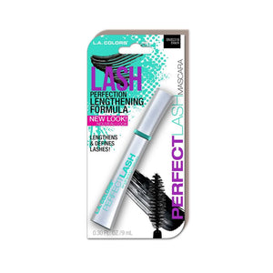 L.A. COLORS Perfect Lash Mascara con empaque en tarjeta para aplicación rápida y sin grumos.
