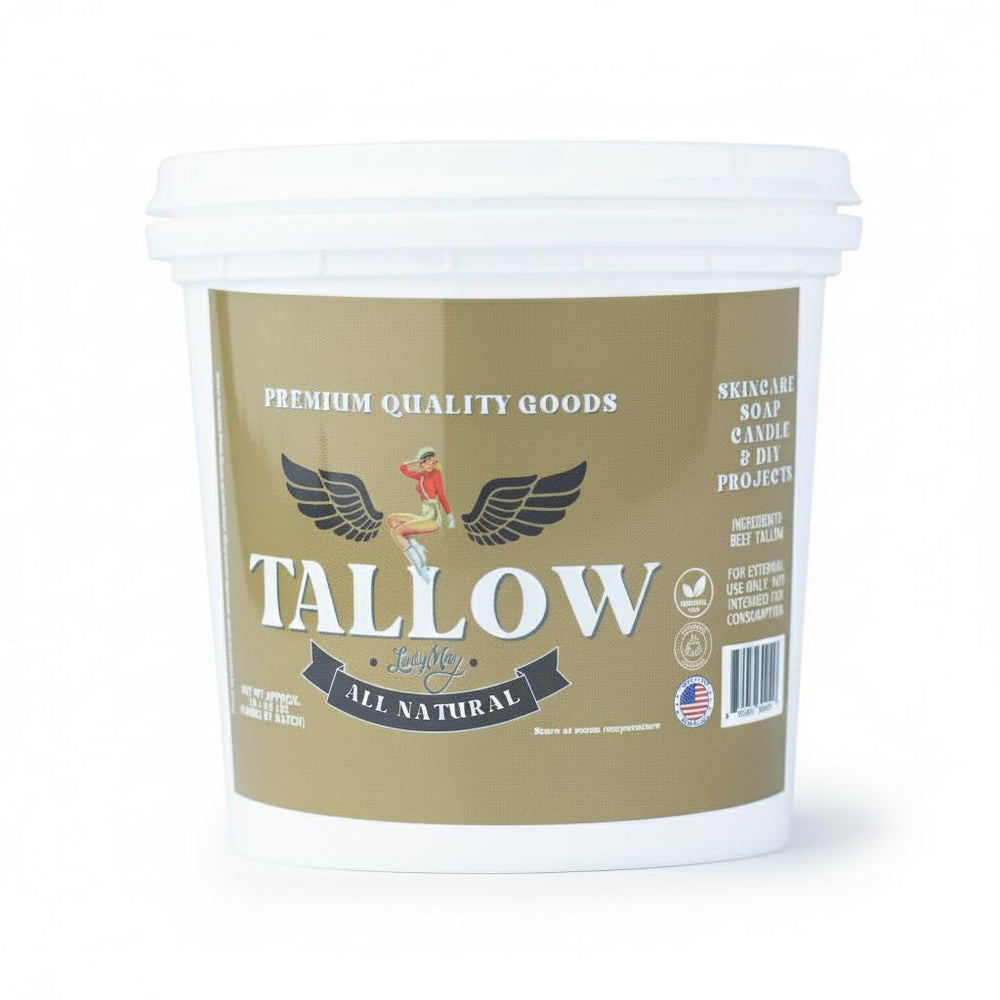Lady May Tallow bulto 2 libras, base versátil para jabones caseros y cremas.