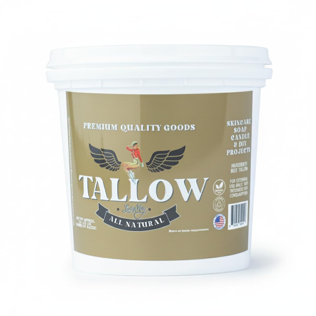 Lady May Tallow bulto 2 libras, base versátil para jabones caseros y cremas.