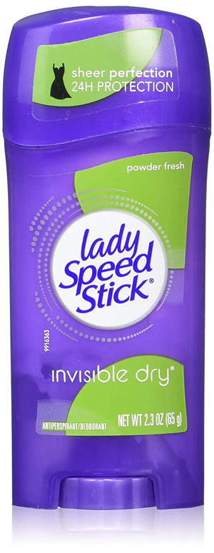 Lady Speed Stick Invisible Dry con aroma Polvo Fresco y protector de día completo