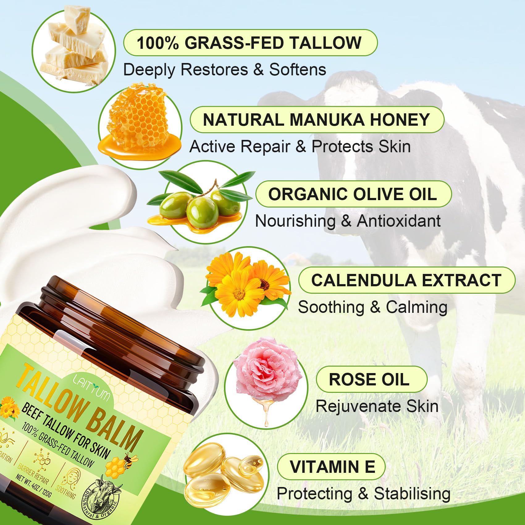 Laityum aceite de oliva orgánico, textura nutritiva para la piel.