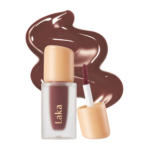 Laka Fruity Glam Lip Tint Mini: aplicador visible y color vibrante para retoques