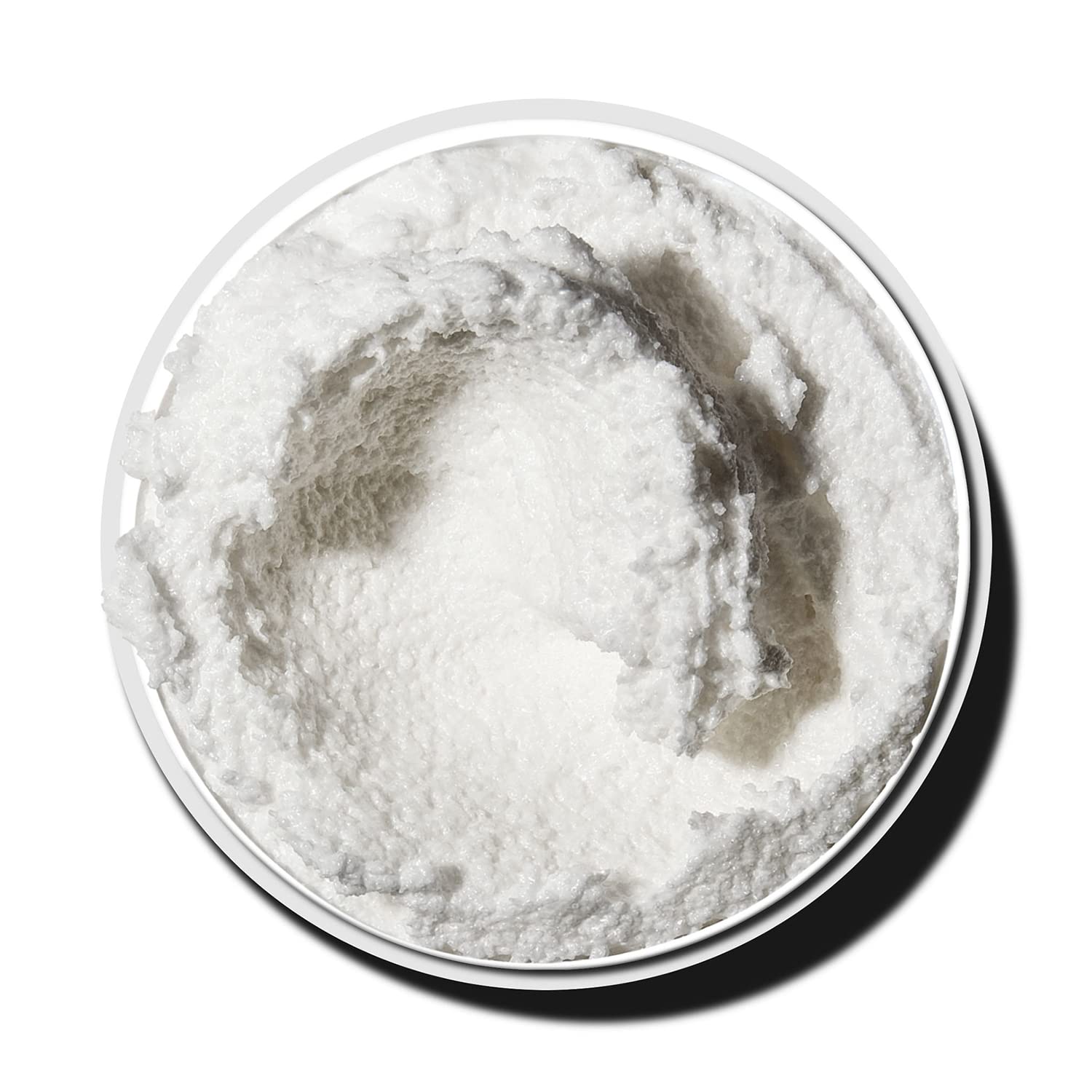 LaLicios exfoliante de azúcar de coco, enfoque en aplicación suave.