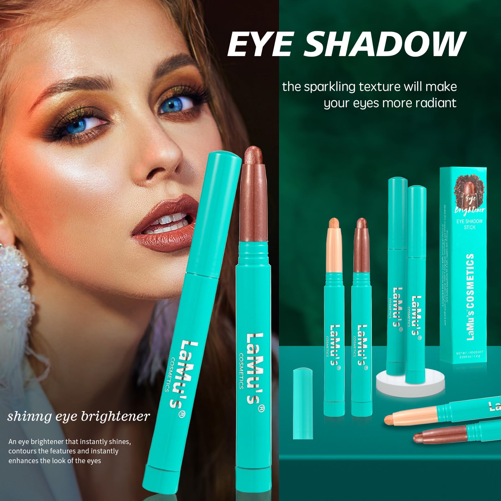 LaMu'S COSMETICS Lápiz Sombra: efecto iluminador para agrandar la mirada.