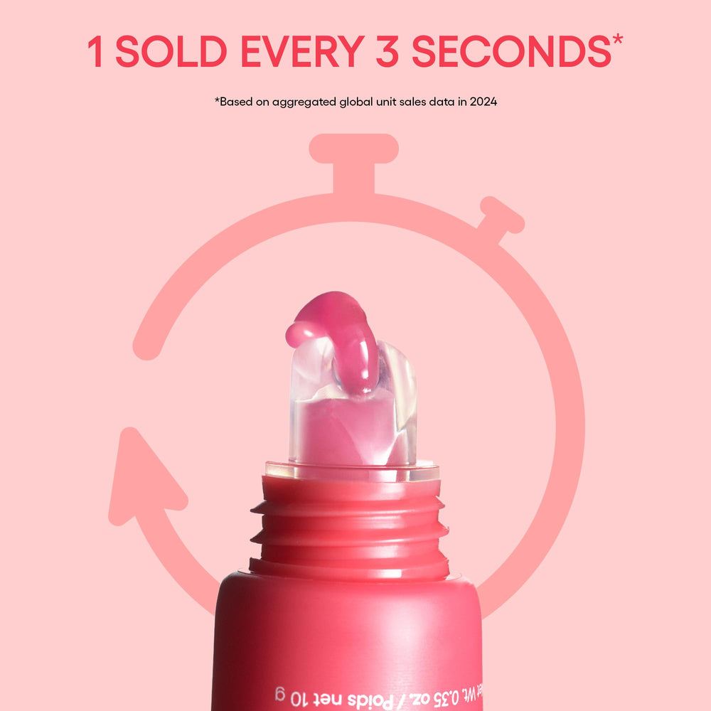 LANEIGE Lip Glowy Balm Grapefruit acabado brillante que realza el tono natural.