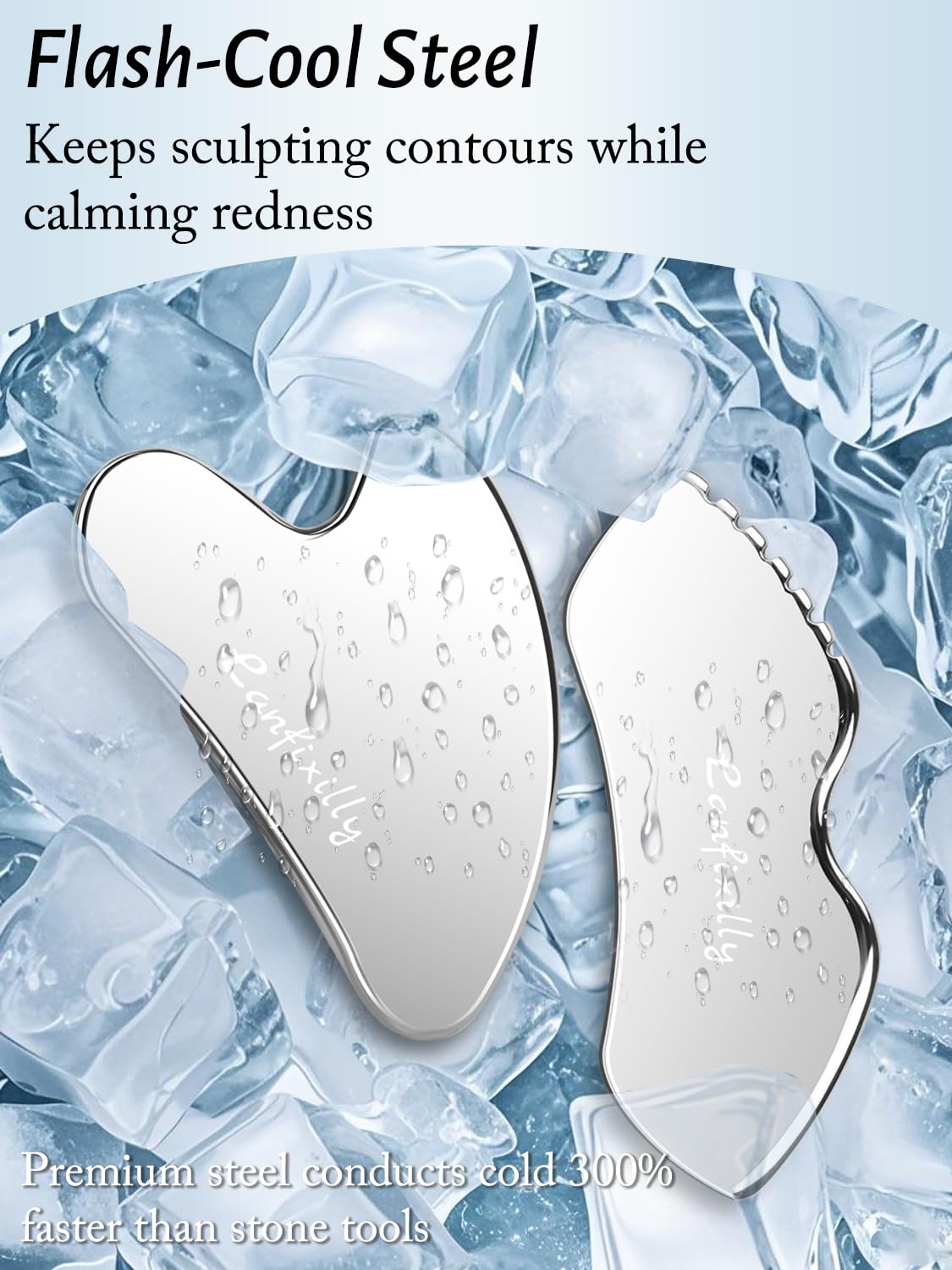 Lanfixilly gua sha para frente y pómulos, contornos más definidos.