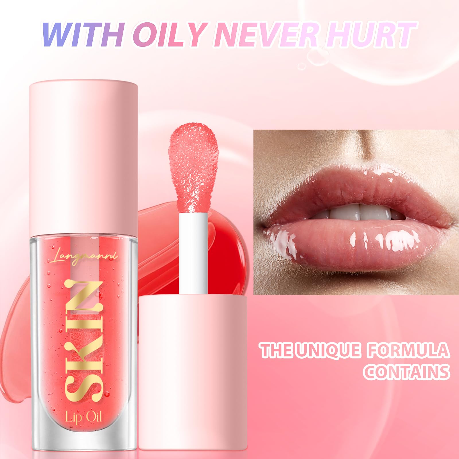 Langmanni Aceite Labial Tono Natural para un look discreto.