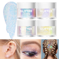 LANGMANNI Glitter cabello brillo holográfico rosado aporta brillo suave.