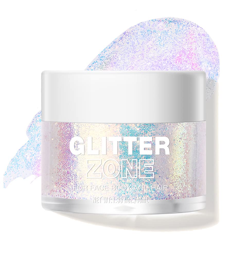 LANGMANNI Glitter corporal holográfico rosado ilumina la piel con brillo duradero.