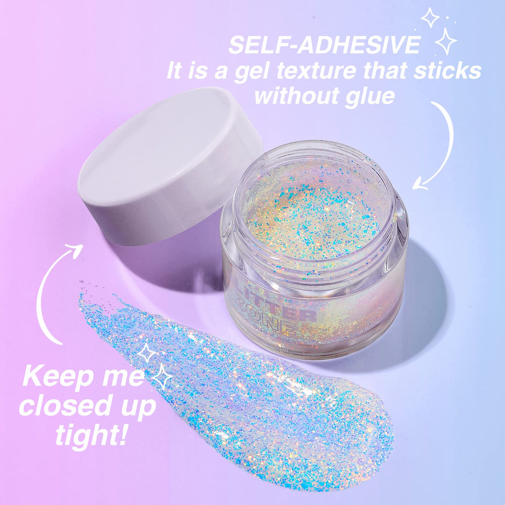 LANGMANNI Glitter luz natural rosado efecto cambiante para el día.