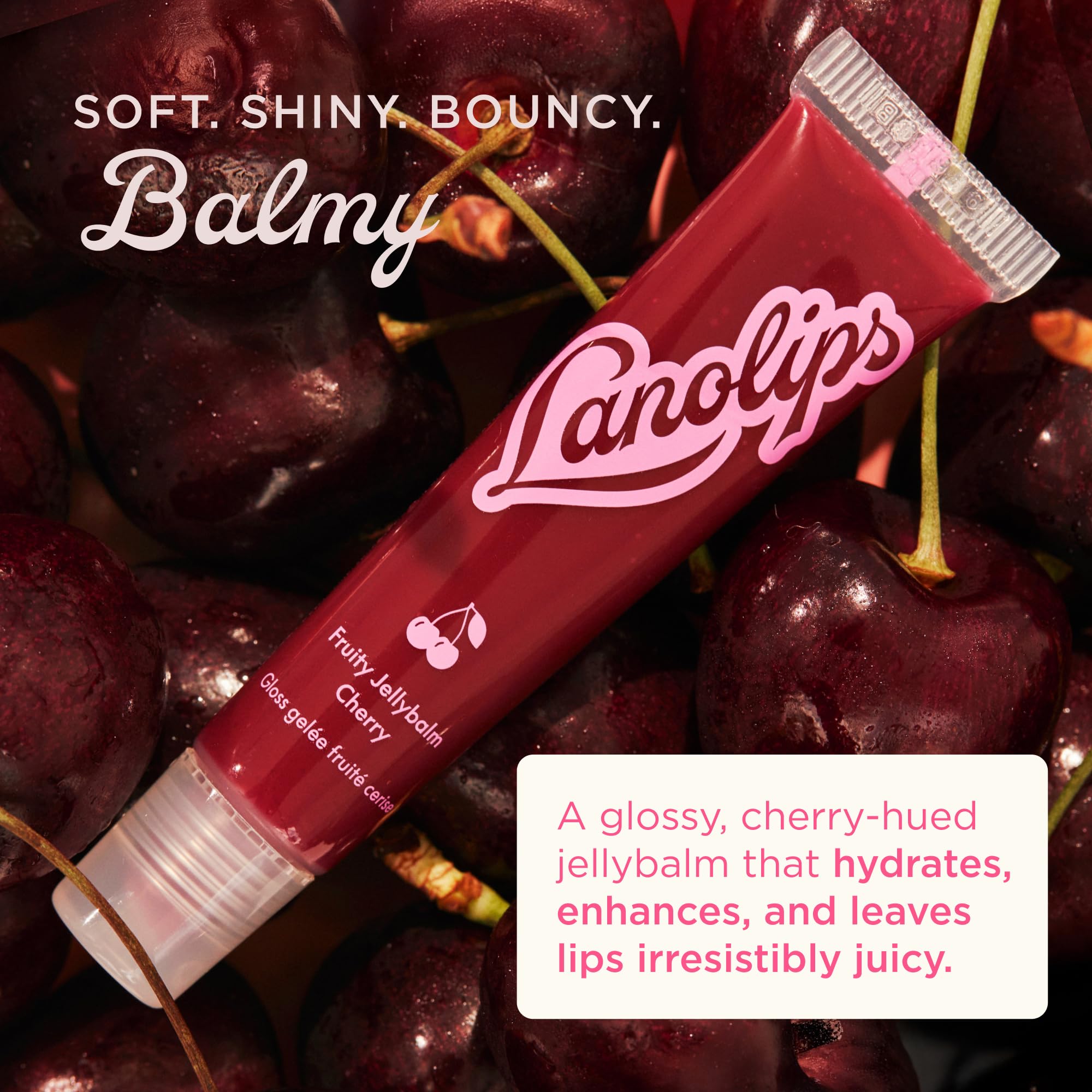 Lanolips Frutal Bálsamo Gel Cereza: brillo translúcido para realzar el color natural.