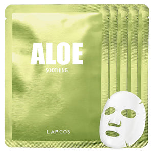 Mascarilla LAPCOS Aloe en hoja para hidratación suave de la piel.
