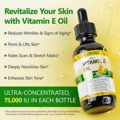 Laraspi Aceite Vitamina E puro para rostro radiante y nutrido.
