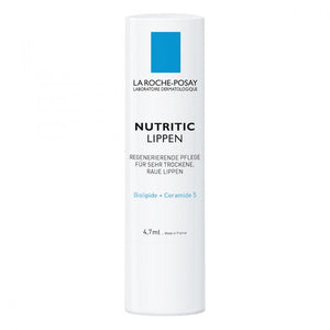 La Roche-Posay Nutritic bálsamo labial en stick para labios muy secos, hidrata suavemente.