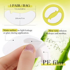 LASHVIEW almohadillas hidrogel para extensiones de pestañas, aislando el párpado inferior con comodidad