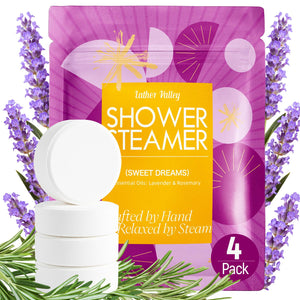 Lather Valley pastillas de ducha lavanda: aroma calmante para la relajación nocturna.