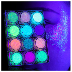 LATIBELL Glitter Gel: brillo ultravioleta para cuerpo y rostro, ideal para festivales.