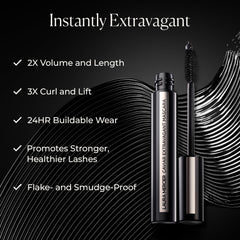 Laura Mercier Caviar Extravagant Mascara, 3X rizo y elevación visibles.