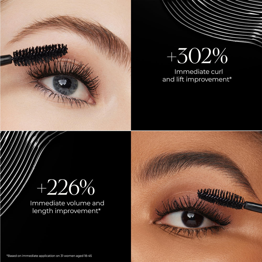 Laura Mercier Caviar Extravagant Mascara con pigmentos negro magenta para definición.