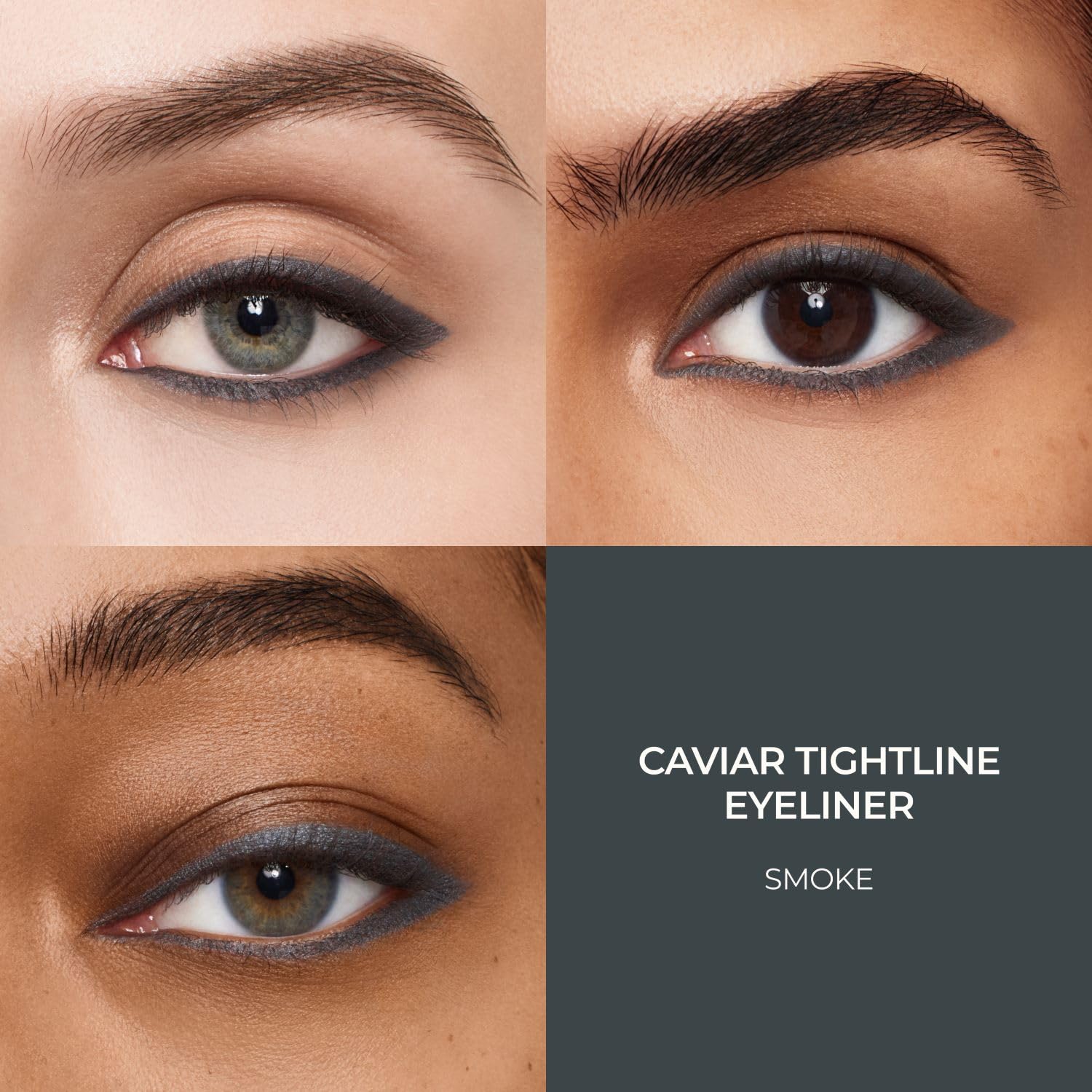 Color intenso y duradero de Laura Mercier Caviar Tightline que realza la mirada.